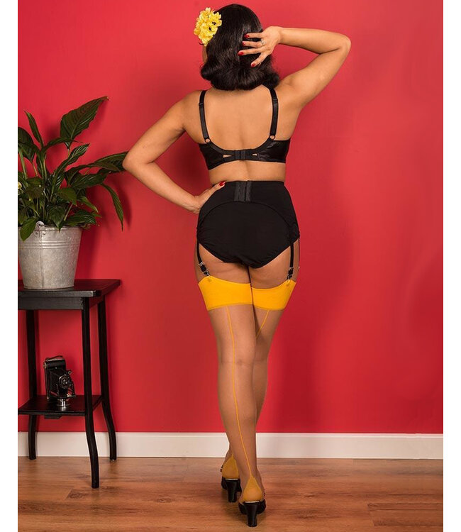 Seamed Stockings Nutmeg Mustard