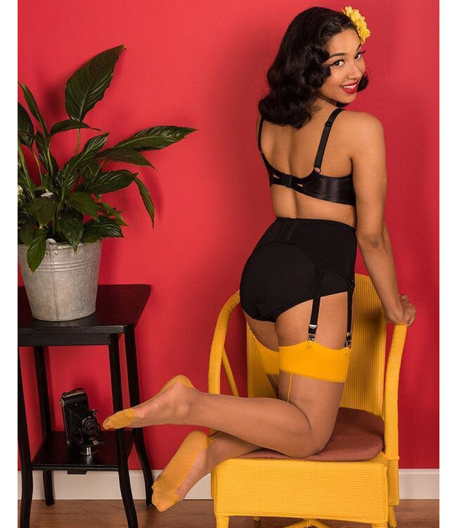 Seamed Stockings Nutmeg Mustard