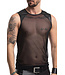 Sleeveless Black Mesh Men's T-shirt | BDSM Fashion
