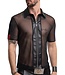 Mesh Polo Shirt With Front Zipper | BDSM Fashion