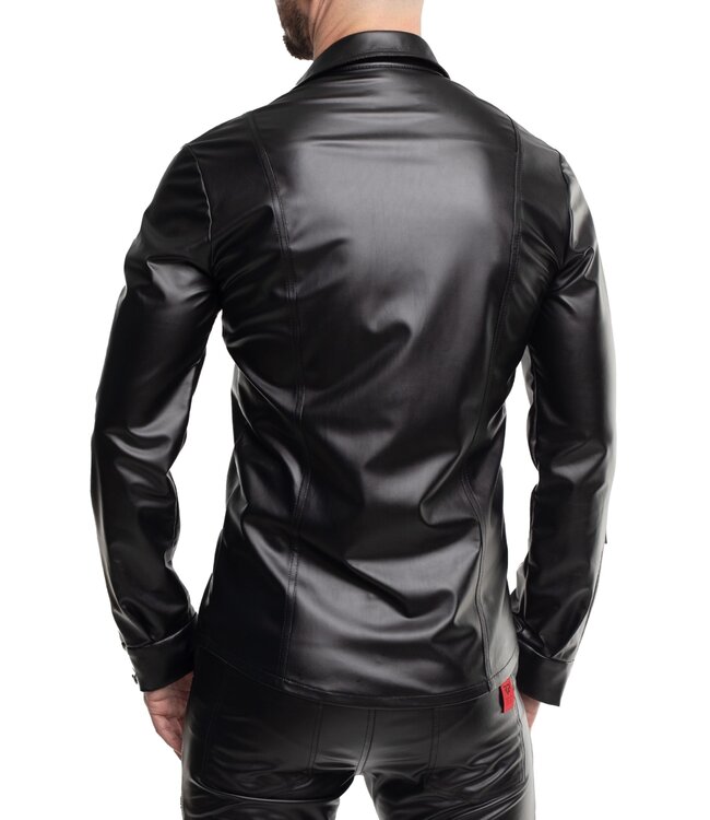 Men's Wetlook Shirt with Front Zipper | BDSM Fashion