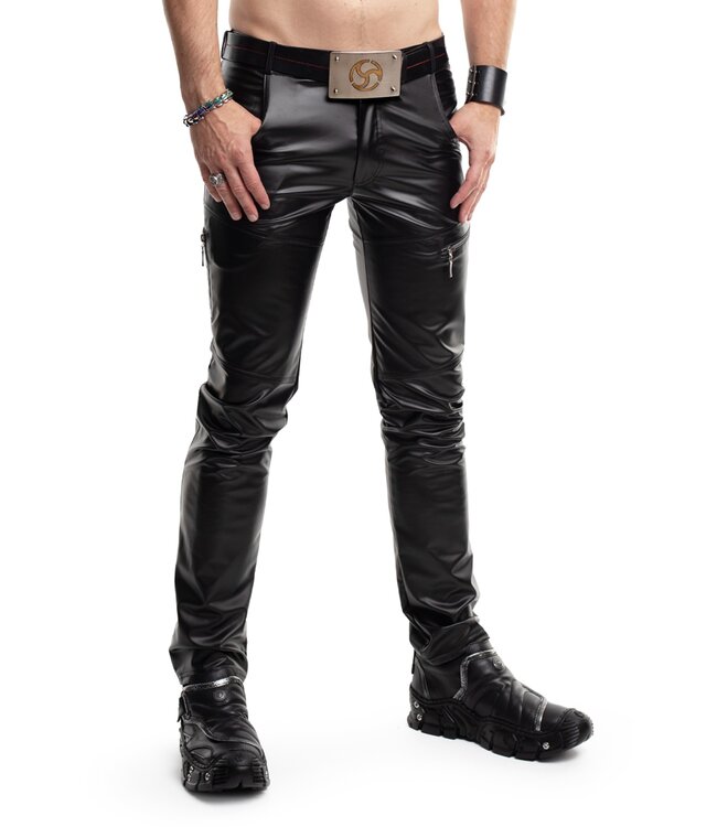 Masculine Wetlook Fetish Trousers with Zippers | BDSM Fashion