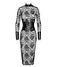 Noirelle Lace Corset Midi Fetish Dress | BDSM Fashion
