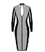 Luxuria Crystal Back Sheer Fetish Midi Dress