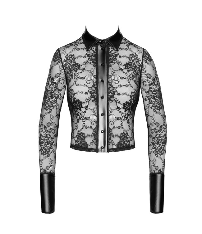 Noirelle Lace Button-up Fetish Shirt | BDSM Fashion