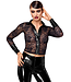 Noir Handmade Noirelle Lace Button-up Fetish Shirt | BDSM Fashion