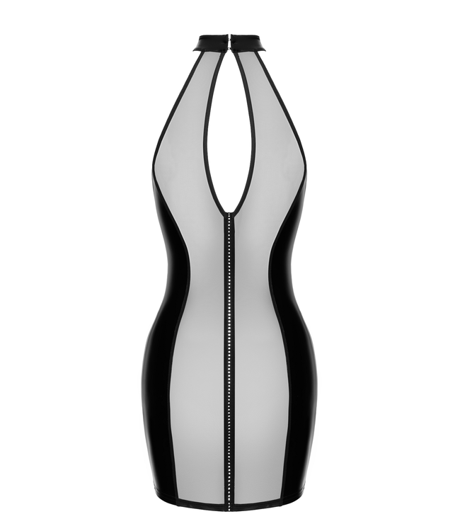 Luxuria Crystal Sheer Mini Fetish Dress | BDSM Fashion