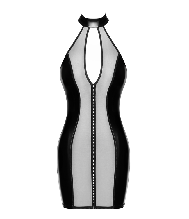 Luxuria Crystal Sheer Mini Fetish Dress | BDSM Fashion