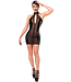 Luxuria Crystal Sheer Mini Fetish Dress | BDSM Fashion