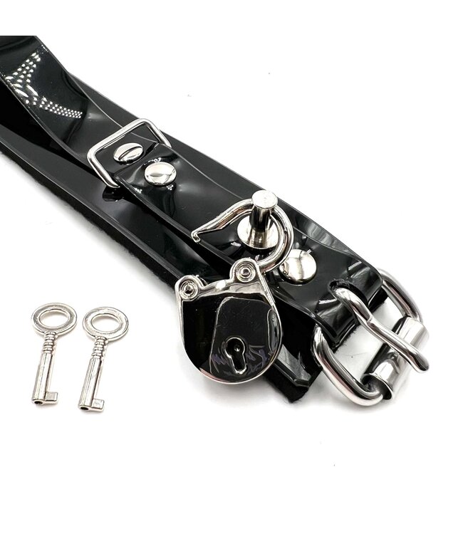 Lined PVC Bondage Collar