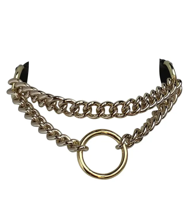 Chain O Choker | Gold BDSM Martingale Collar