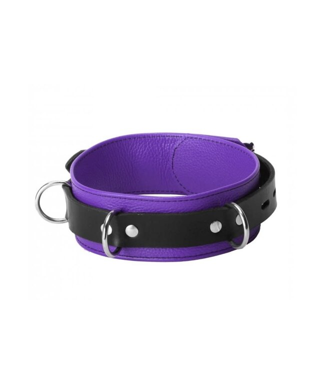 Deluxe 3 D-ring  Bondage Collar