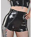 demoniq Black Vinyl High Waisted Shorts