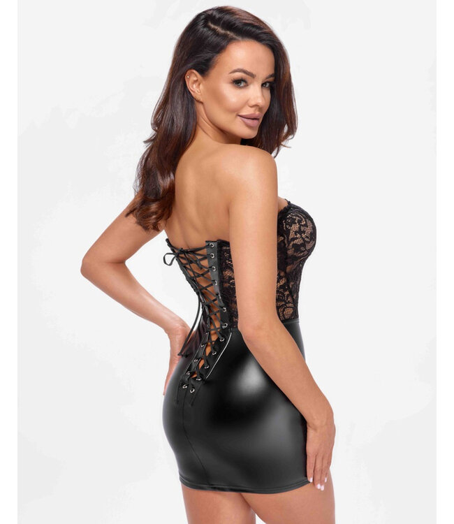 Solace lace up corset mini dress