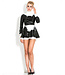 PVC Melody Maid Dress in Black & White