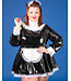 PVC Melody Maid Dress in Black & White