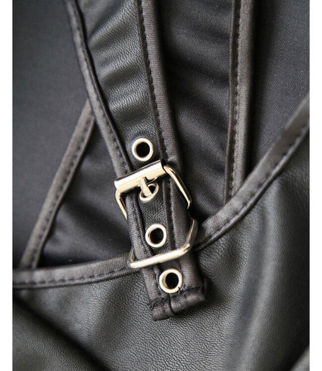 PVC Spanking Skirt With Built-In Thong