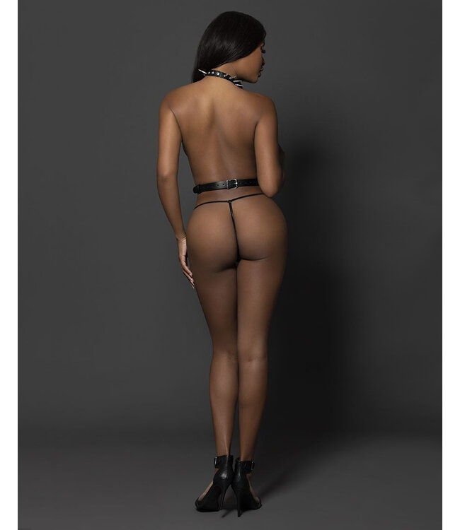 Lust Leather Aurelia Spiked Collar & Waist Harness