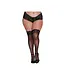 Sheer Thigh-High Stockings With Silicone Lace Top