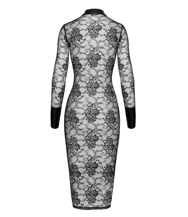 Noirelle Lace Button-up Midi Dress | Fetish Fashion