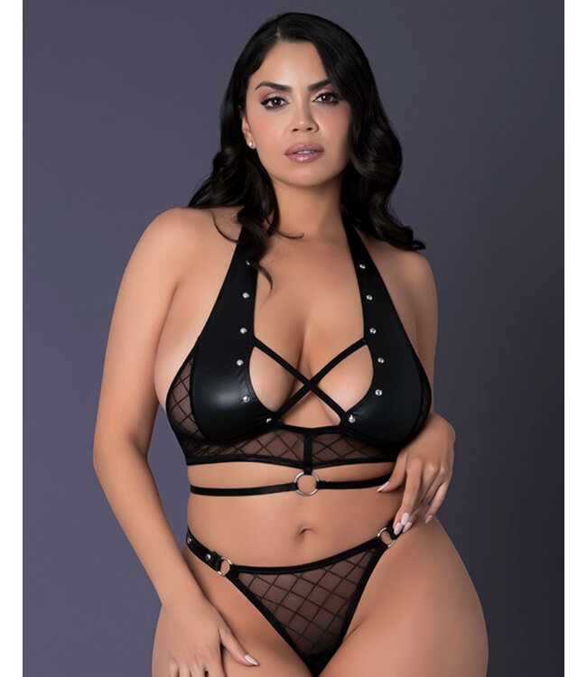 Lust Double Crossed Nadia Fetish Lingerie Set | BDSM Fashion