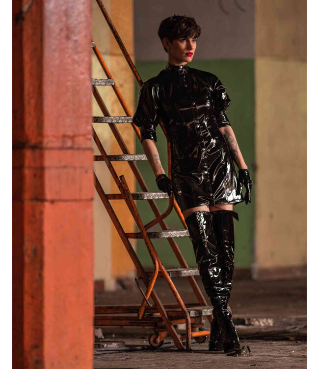 The Leader Vinyl Black Dress