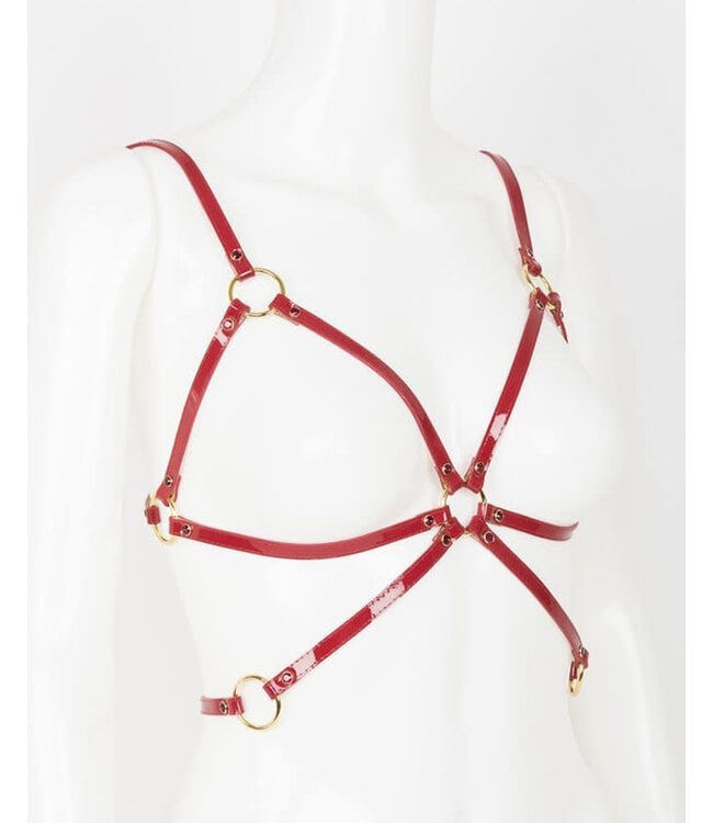 Red Hot Cage Body Harness | Luxury Kink