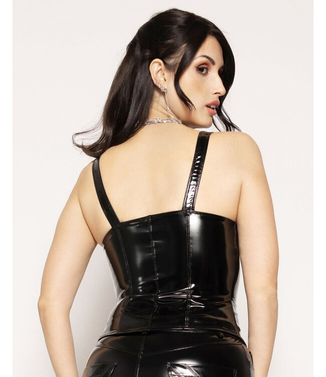 Josie Vinyl Top with Front Zip