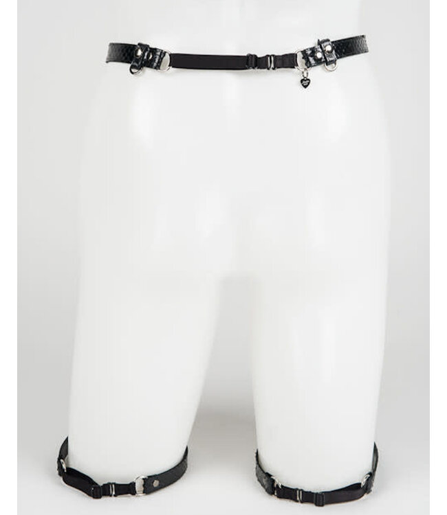Ebony Python Garter Belt