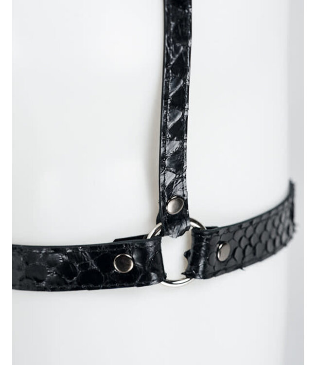 Ebony Python Garter Belt