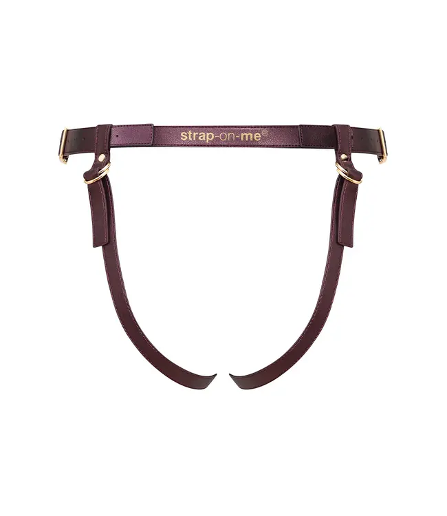 Strap-On-Me  | Leatherette Aubergine  Strapon Harness