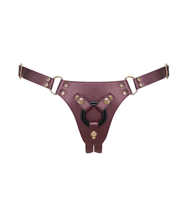 Strap-On-Me  | Leatherette Aubergine  Strapon Harness