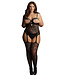 Shots America Shots Le Desir Suspender Rhinestone Bodystocking