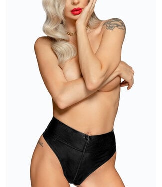 Noir Handmade Snake wetlook panty with zipper