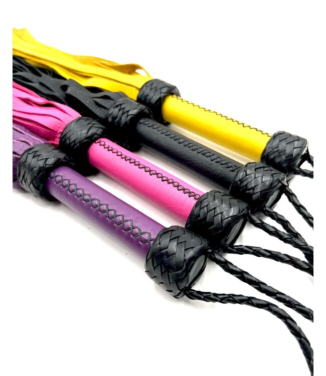 Cowhide Leather Floggers | Stitched Handle