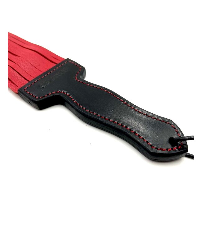 Leather Spanking paddle with Flogger Falls
