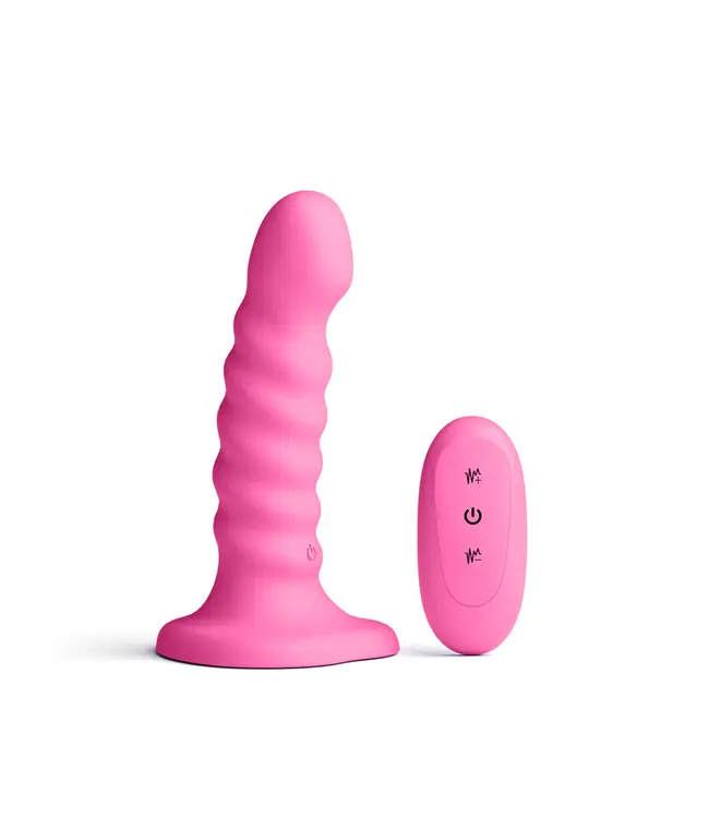 Ribbed Vibrating Dildo