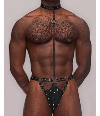 MALEPOWER Male Power Fetish Tormentor Choker G-String Body Harness