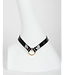 Nenette Patent Leather Collar with Swarovski® rose crystals.