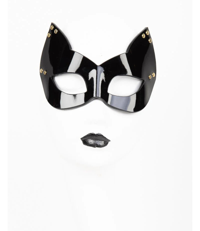 Ricco Molded Kitten Mask in Patent Leather