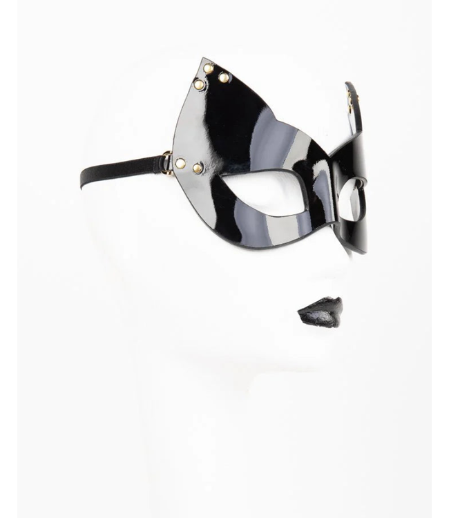 Ricco Molded Kitten Mask in Patent Leather