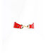 Roja Lead | Red Patent Leather with 24K Gold Chain Trim