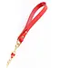 Roja Lead | Red Patent Leather with 24K Gold Chain Trim
