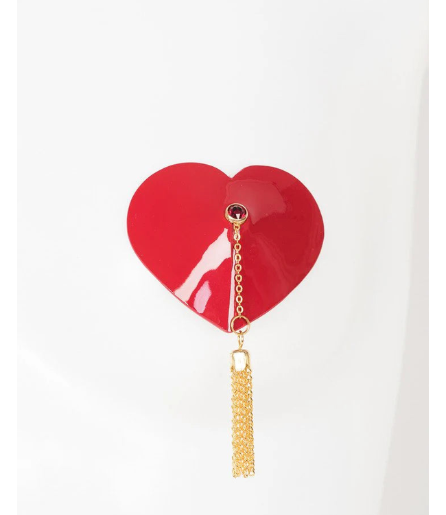 Red Hot Chain Heart Pasties with Swarovski® Crystals