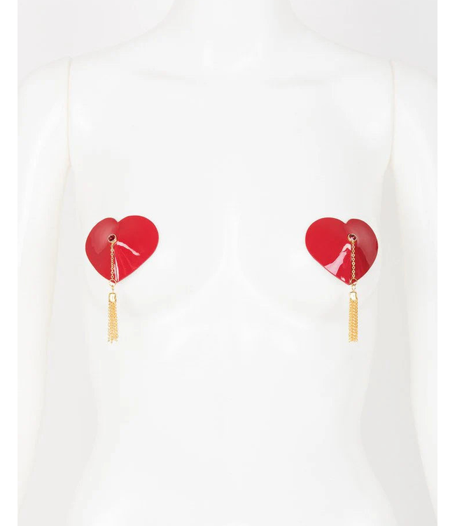 Red Hot Chain Heart Pasties with Swarovski® Crystals
