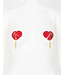 Red Hot Chain Heart Pasties with Swarovski® Crystals