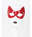 Red Hot Molded Kitten Mask with Swarovski® Crystal