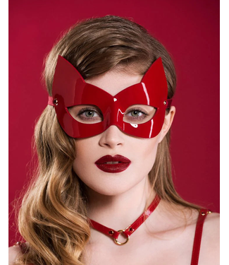 Fräulein Kink Red Hot Molded Kitten Mask with Swarovski® Crystal