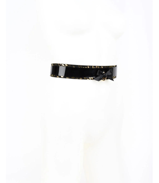 Fräulein Kink Deluxe Belt | 24K Gold Suede & Satin Bow Luxury Belt