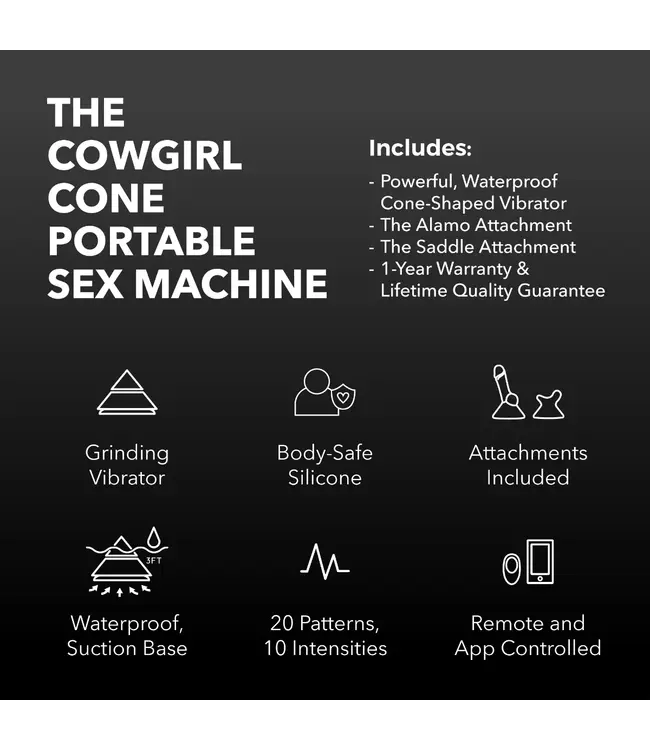 Cowgirl Cone App Controlled Ride-On Sex Machine